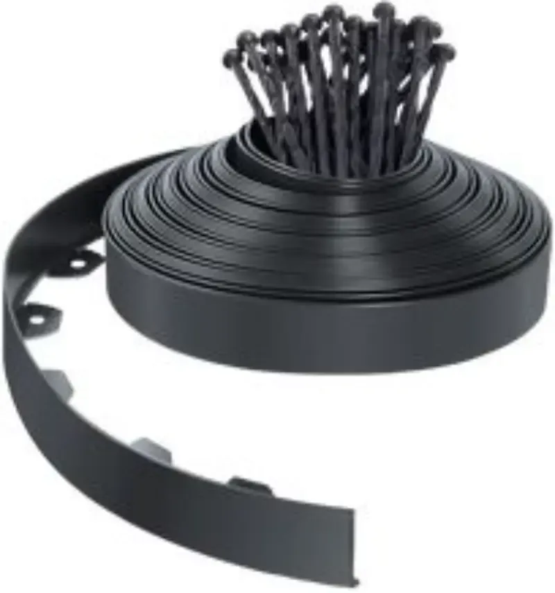 Bordura a L PVC Nera 7.5cm (Rotolo 10m)